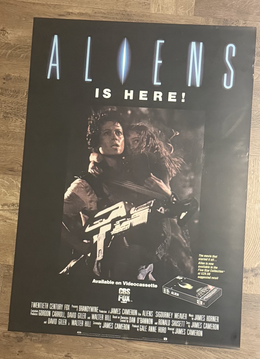Aliens CBS/Fox video-store promo one-sheet