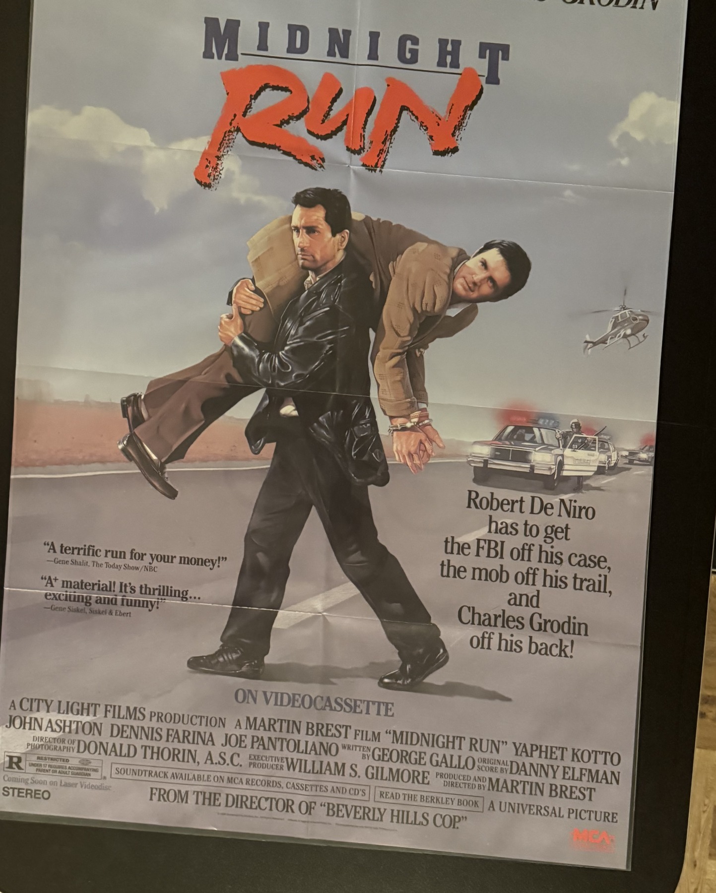 Actual Midnight Run - MCA Home Video promotional poster front photograph