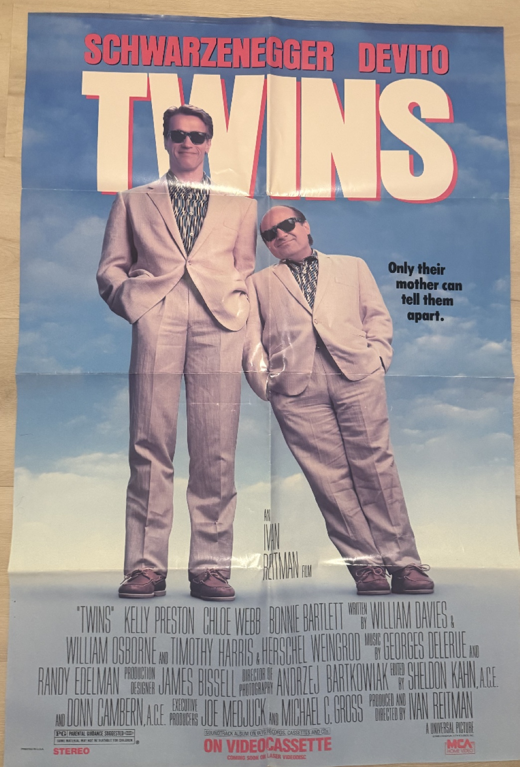 Twins MCA Home Video promotional poster